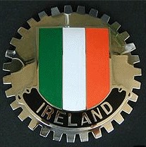 Our Irish Flag, Single-Unit, Enamaled Car Grill Badge