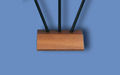 The walnut wood flag base for 3 4x6" desk flags from your smALL FLAGs store.